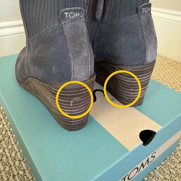 Tom’s Sadie Pavement Grey Suede Ankle Boots 7 - Picture 8 of 8